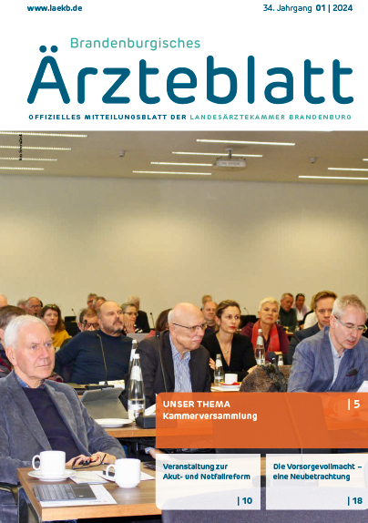 Brandenburger Ärzteblatt Cover Januar 2024 | Foto: ©Landesärztekammer Brandenburg