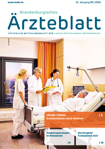 Brandenburger Ärzteblatt Cover März 2024 | Foto: ©Landesärztekammer Brandenburg