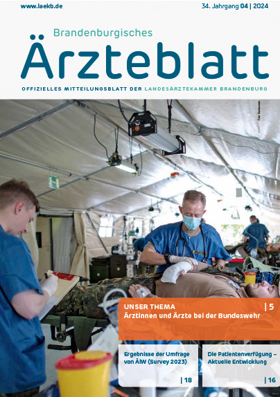 Brandenburger Ärzteblatt Cover April 2024 | Foto: ©Landesärztekammer Brandenburg