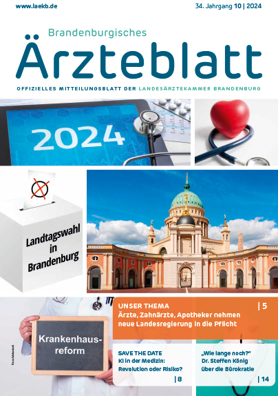 Brandenburger Ärzteblatt Cover Oktober 2024 | Foto: ©Landesärztekammer Brandenburg