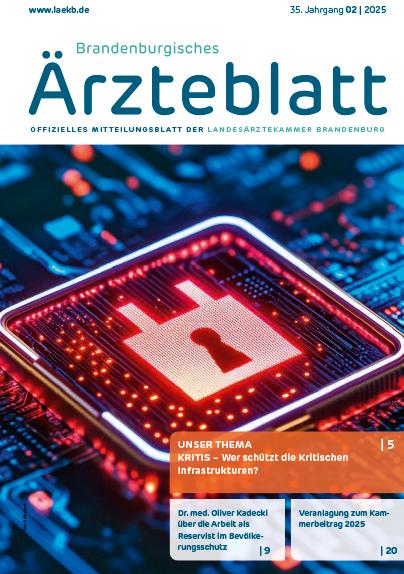 Brandenburger Ärzteblatt Cover Februar 2025 | Foto: ©Landesärztekammer Brandenburg